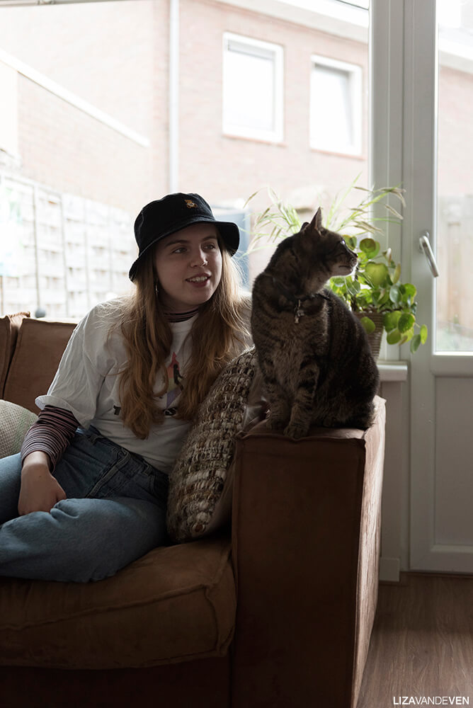 Portret Rosan met haar kat