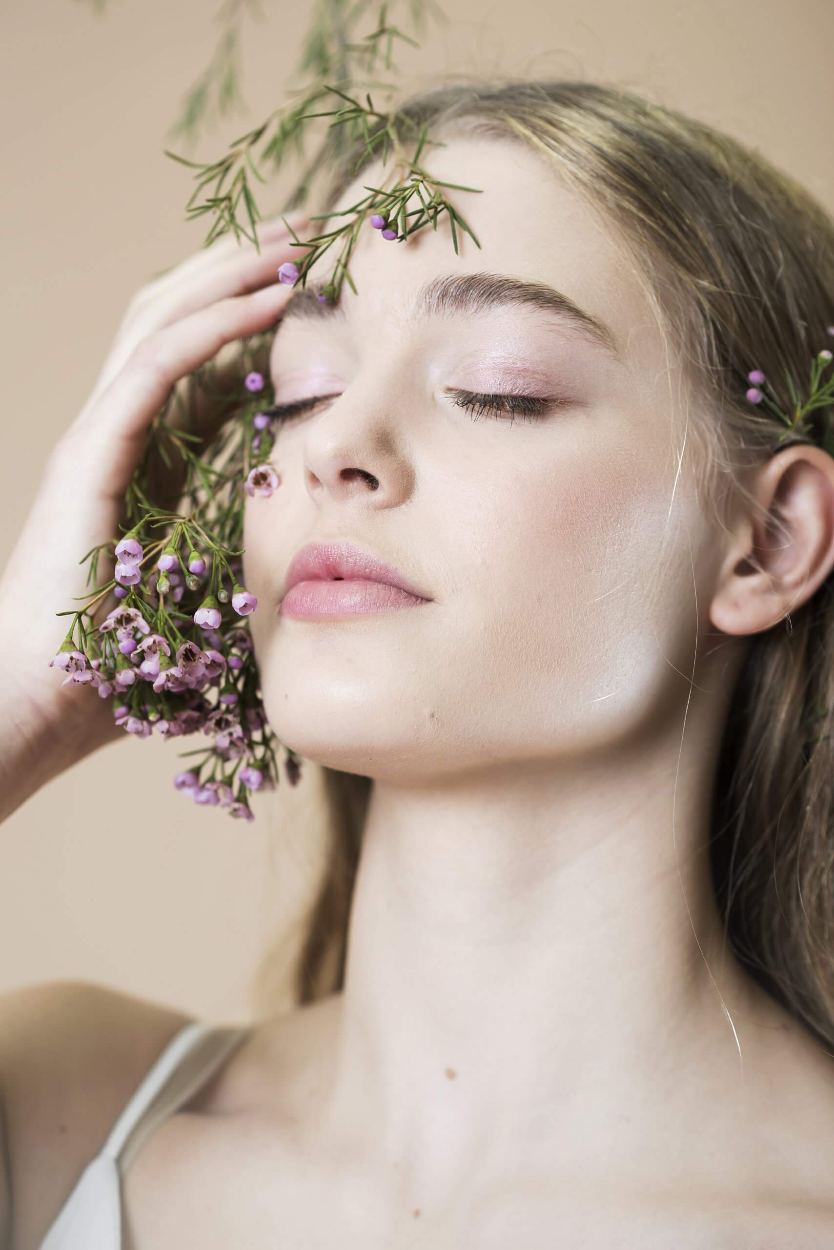 beauty portret Breathing bloemen